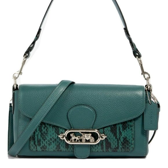Coach Jade Shoulder Bag Sv Dark Turquoise Crossbody Bags